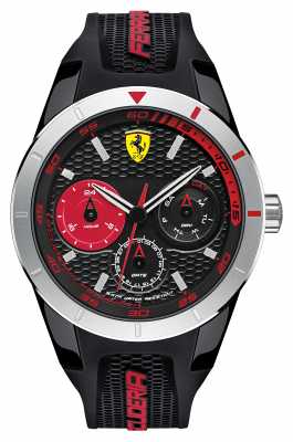 Scuderia Ferrari Red Rev T Black Silicone Black Red Dial 0830254 Scuderia Ferrari Red Rev T Black Silicone Black Red Dial 0830254