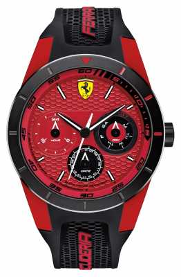 Scuderia Ferrari Red Rev Black Silicone Strap Red Dial 0830255 Scuderia Ferrari Red Rev Black Silicone Strap Red Dial 0830255