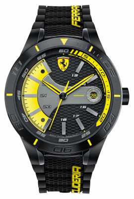 Scuderia Ferrari Red Rev Evo Black Silicone Black Yellow Dial 0830266 Scuderia Ferrari Red Rev Evo Black Silicone Black Yellow Dial 0830266