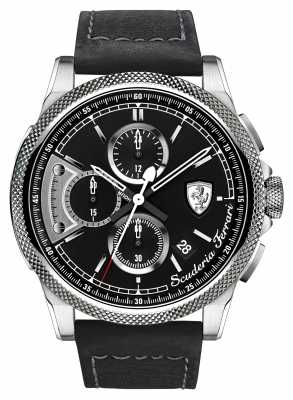 Scuderia Ferrari Mens Formula Italia S Black/ Steel 0830275 Scuderia Ferrari Mens Formula Italia S Black/ Steel 0830275