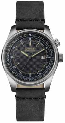 Barbour Mens Boldon Black Leather Strap Black Dial BB038SLBK Barbour Mens Boldon Black Leather Strap Black Dial BB038SLBK