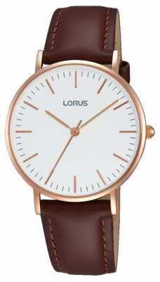 Lorus Womens Brown Leather Strap White Dial RH886BX9 Lorus Womens Brown Leather Strap White Dial RH886BX9