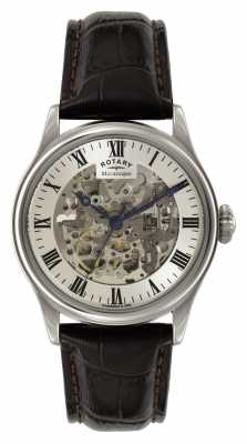 Rotary Mens Skeleton Automatic Leather GS02940/06 Rotary Mens Skeleton Automatic Leather GS02940/06