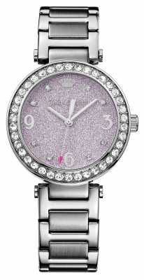 Juicy Couture Womens Cali Stainless Steel Pink Glitter Dial 1901327 Juicy Couture Womens Cali Stainless Steel Pink Glitter Dial 1901327