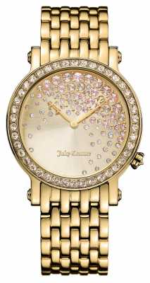 Juicy Couture Womens LA Luxe PVD Plated Stone Set Dial 1901280 Juicy Couture Womens LA Luxe PVD Plated Stone Set Dial 1901280