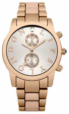 Lipsy Womens Two Tone Sunray Dial LP357 Lipsy Womens Two Tone Sunray Dial LP357