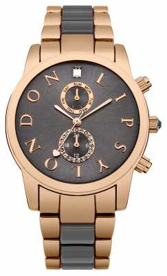 Lipsy Womens Two Tone Sunray Dial LP358 Lipsy Womens Two Tone Sunray Dial LP358