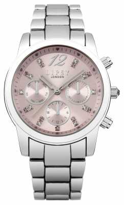 Lipsy Womens Stainless Steel Bracelet Pink Dial LP390 Lipsy Womens Stainless Steel Bracelet Pink Dial LP390
