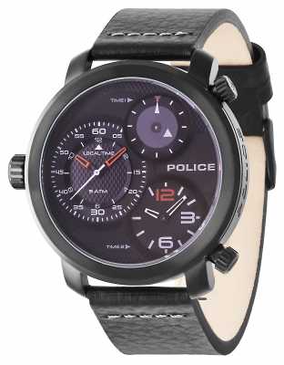Police Mens Mamba Black Leather Strap Black Dial 14500XSB/02 Police Mens Mamba Black Leather Strap Black Dial 14500XSB/02