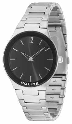 Police Mens Downtown Stainless Steel Black Dial 14565MS/02M Police Mens Downtown Stainless Steel Black Dial 14565MS/02M