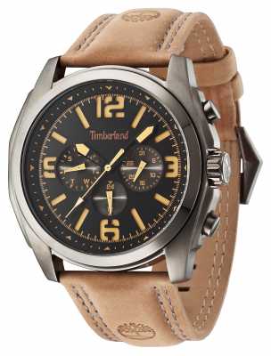 Timberland Brattleboro Brown Leather Strap Black Dial 14366JSU/02 Timberland Brattleboro Brown Leather Strap Black Dial 14366JSU/02