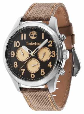 Timberland Rollins Brown Leather Strap Black Dial 14477JS/61 Timberland Rollins Brown Leather Strap Black Dial 14477JS/61
