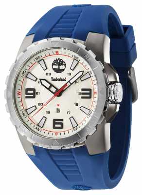 Timberland Mens Ballard Blue Rubber Strap White Dial 14478JSUS/07P Timberland Mens Ballard Blue Rubber Strap White Dial 14478JSUS/07P