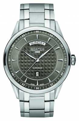 Roamer Mens Superior Stainless Steel, Grey Dial 508293410550 Roamer Mens Superior Stainless Steel, Grey Dial 508293410550