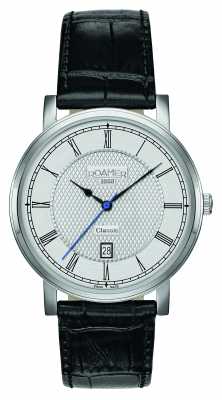 Roamer Mens Classic Line Black Leather Strap 709856411207 Roamer Mens Classic Line Black Leather Strap 709856411207