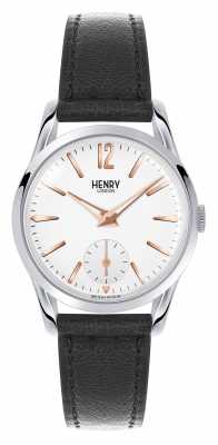 Henry London Highgate Black Leather Strap White Dial HL30-US-0001 Henry London Highgate Black Leather Strap White Dial HL30-US-0001