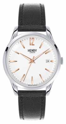 Henry London Highgate Black Leather Strap White Dial HL39-S-0005 Henry London Highgate Black Leather Strap White Dial HL39-S-0005