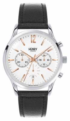 Henry London Highgate Black Leather Strap Chronograph HL41-CS-0011 Henry London Highgate Black Leather Strap Chronograph HL41-CS-0011
