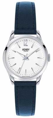 Henry London Knightsbridge Blue Leather Strap White Dial HL25-S-0027 Henry London Knightsbridge Blue Leather Strap White Dial HL25-S-0027