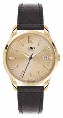 Henry London Westminster Brown Leather Strap Champagne HL39-S-0006 Henry London Westminster Brown Leather Strap Champagne HL39-S-0006