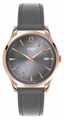 Henry London Finchley Grey Leather Strap Grey Dial HL39-S-0120 Henry London Finchley Grey Leather Strap Grey Dial HL39-S-0120