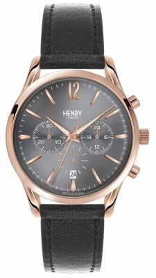 Henry London Finchley Grey Leather Strap Chronograph HL39-CS-0122 Henry London Finchley Grey Leather Strap Chronograph HL39-CS-0122