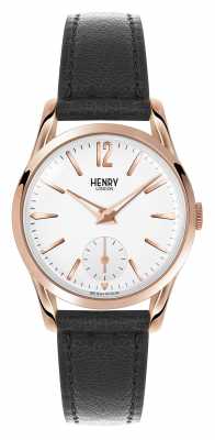 Henry London Richmond Black Leather Strap White Dial HL30-US-0024 Henry London Richmond Black Leather Strap White Dial HL30-US-0024