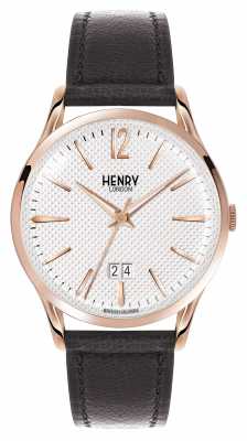 Henry London Richmond Black Leather Strap White Dial HL41-JS-0038 Henry London Richmond Black Leather Strap White Dial HL41-JS-0038