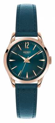 Henry London Stratford Blue Leather Strap Blue Dial HL25-S-0128 Henry London Stratford Blue Leather Strap Blue Dial HL25-S-0128