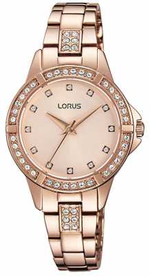 Lorus Womens Rose Gold Plated Rose Gold Dial RG270KX9 Lorus Womens Rose Gold Plated Rose Gold Dial RG270KX9