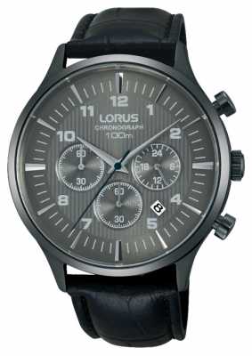 Lorus Mens Black Leather Strap Black Dial RT311FX9 Lorus Mens Black Leather Strap Black Dial RT311FX9