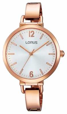 Lorus Womens Rose Gold Plated Silver Dial RG264KX9 Lorus Womens Rose Gold Plated Silver Dial RG264KX9