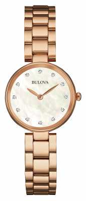 Bulova Ladies Rose Gold, Pearl Dial 97S111 Bulova Ladies Rose Gold, Pearl Dial 97S111