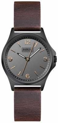 Barbour Womens Hebburn Brown Leather Strap Black Dial BB007CHBR Barbour Womens Hebburn Brown Leather Strap Black Dial BB007CHBR