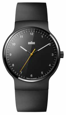 Braun Mens Prestige Black Rubber Strap Black Dial BN0221BKBKG Braun Mens Prestige Black Rubber Strap Black Dial BN0221BKBKG
