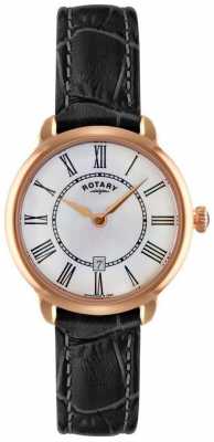 Rotary Ladies Elise Black Leather Strap Watch LS02919/41 Rotary Ladies Elise Black Leather Strap Watch LS02919/41