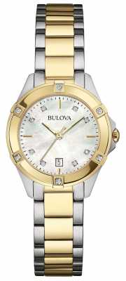 Bulova Ladies Two Tone Diamond Gallery Watch 98W217 Bulova Ladies Two Tone Diamond Gallery Watch 98W217