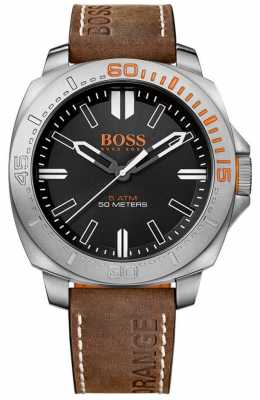 Hugo Boss Orange Gents Sao Paulo Brown Leather Strap Watch 1513294 Hugo Boss Orange Gents Sao Paulo Brown Leather Strap Watch 1513294