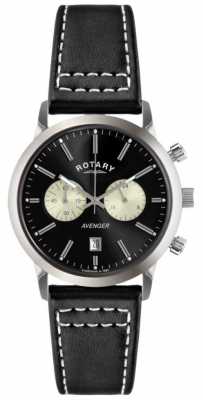 Rotary Mens Avenger Black Leather Strap Chrono GS02730/04 Rotary Mens Avenger Black Leather Strap Chrono GS02730/04
