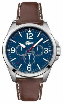 Lacoste Mens Montreal Brown Leather Strap Chrono 2010805 Lacoste Mens Montreal Brown Leather Strap Chrono 2010805