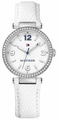 Tommy Hilfiger Womens Lynn White Leather Strap White Dial 1781586 Tommy Hilfiger Womens Lynn White Leather Strap White Dial 1781586