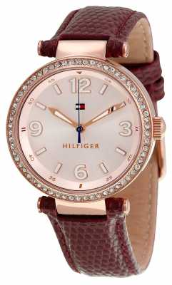 Tommy Hilfiger Womens Lynn Brown Leather Strap Pink Dial 1781588 Tommy Hilfiger Womens Lynn Brown Leather Strap Pink Dial 1781588