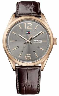 Tommy Hilfiger Mens Charlie Brown Leather Strap 1791058 Tommy Hilfiger Mens Charlie Brown Leather Strap 1791058