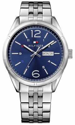 Tommy Hilfiger Mens Charlie Stainless Steel Blue Dial 1791061 Tommy Hilfiger Mens Charlie Stainless Steel Blue Dial 1791061