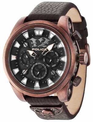 Police Mensmephisto Brown Leather Strap 14473JSQBZ/02 Police Mensmephisto Brown Leather Strap 14473JSQBZ/02