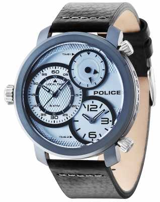 Police Mens Mamba Black Leather Strap Blue Dial 14500XSUY/04 Police Mens Mamba Black Leather Strap Blue Dial 14500XSUY/04