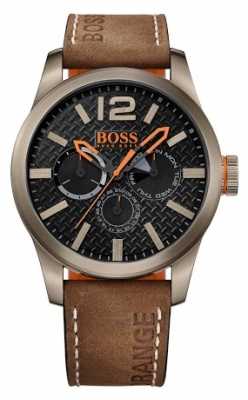 Hugo Boss Orange Mens Paris Brown Leather Strap Black Dial 1513240 Hugo Boss Orange Mens Paris Brown Leather Strap Black Dial 1513240