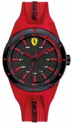 Scuderia Ferrari Unisex Red Rev Red Rubber Strap 0840005 Scuderia Ferrari Unisex Red Rev Red Rubber Strap 0840005