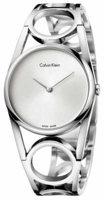 Calvin Klein Womens Round Stainless Steel Silver Dial K5U2S146 Calvin Klein Womens Round Stainless Steel Silver Dial K5U2S146