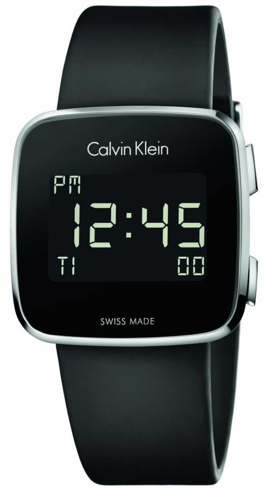 calvin klein future digital black dial watch
